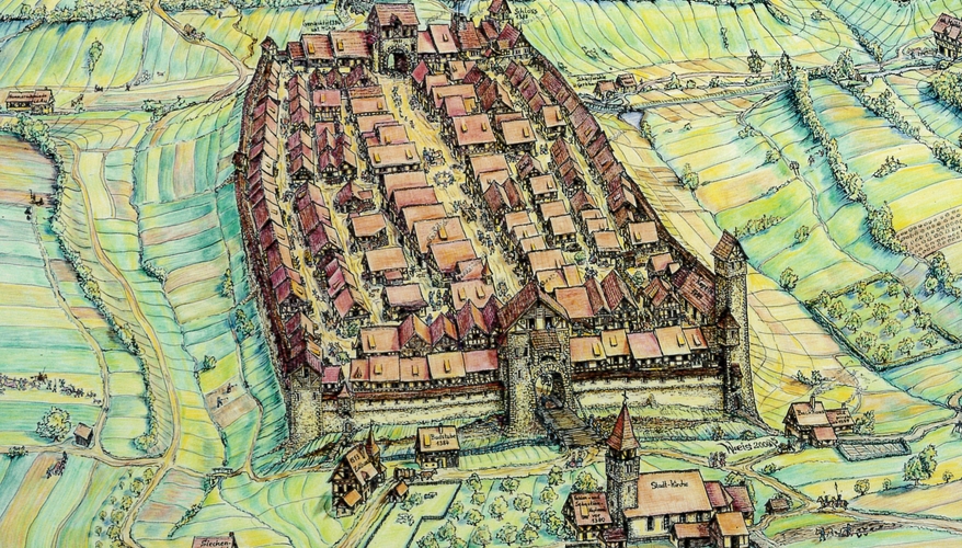 Stadt Schömberg um 1400